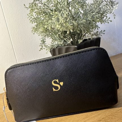 INITIAL HEART MAKEUP BAG